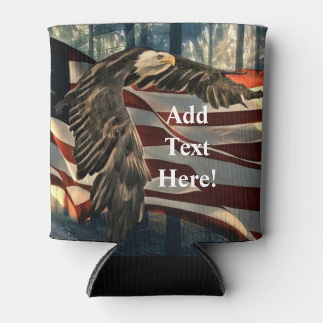 Glacière du drapeau américain Bald Eagle (Devant)