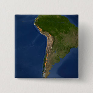 Glaciers in regions of South America 2 Inch Square Button