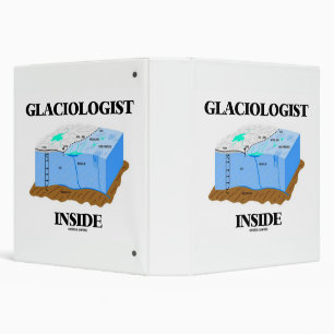 Glaciologist Inside Glacier Earth Science Binder