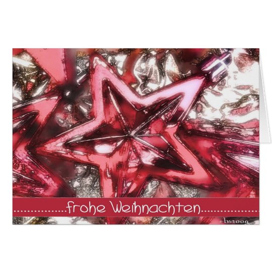 Glad Christmas, red shining star Card