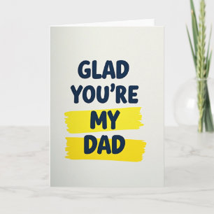 Glad Fathers Day Brushstroke Card