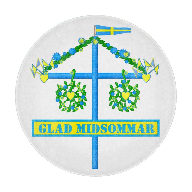 Glad Midsommar, Flagstang Personalize Cutting Board (Front)