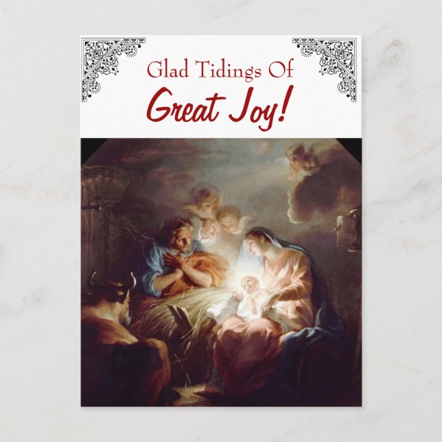 Glad Tidings of Great Joy Custom Postcard (Front)