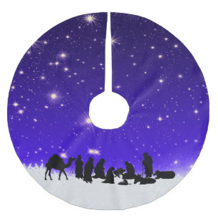 Glad Tidings of Great Joy! on a Brushed Polyester Tree Skirt
