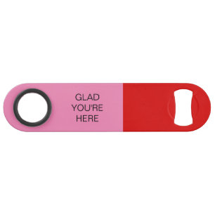 Glad You're Here Red and Pink Bar Key