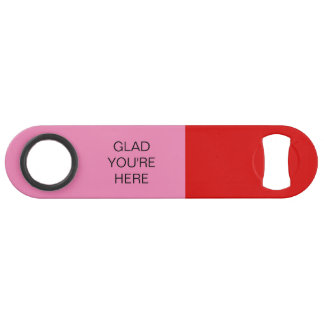 Glad You're Here Red and Pink Bar Key