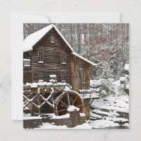 Glade Creek Grist Mill in Winter