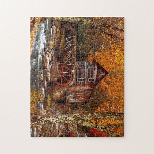 Glade Creek Grist Mill Jigsaw Puzzle (Vertical)