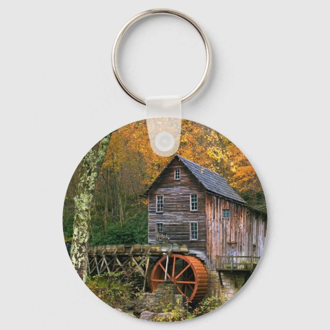 Glade Creek Grist Mill Keychain (Front)