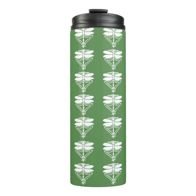 Glade Green Arts and Crafts Dragonflies Thermal Tumbler (Front)