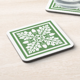 Glade Greent Acorn and Leaf Tile Design Coaster