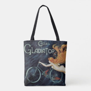 Gladiator Cycles, Vintage Victorian Art Nouveau Tote Bag