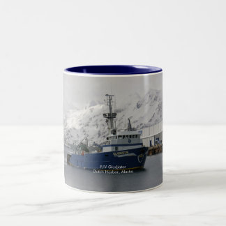 Gladiator, Fishing Trawler in Dutch Harbour, AK Two-Tone Coffee Mug