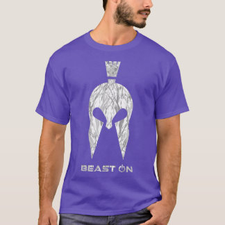 Gladiator Helmet Beast On Gym Motivation Fitness T-Shirt
