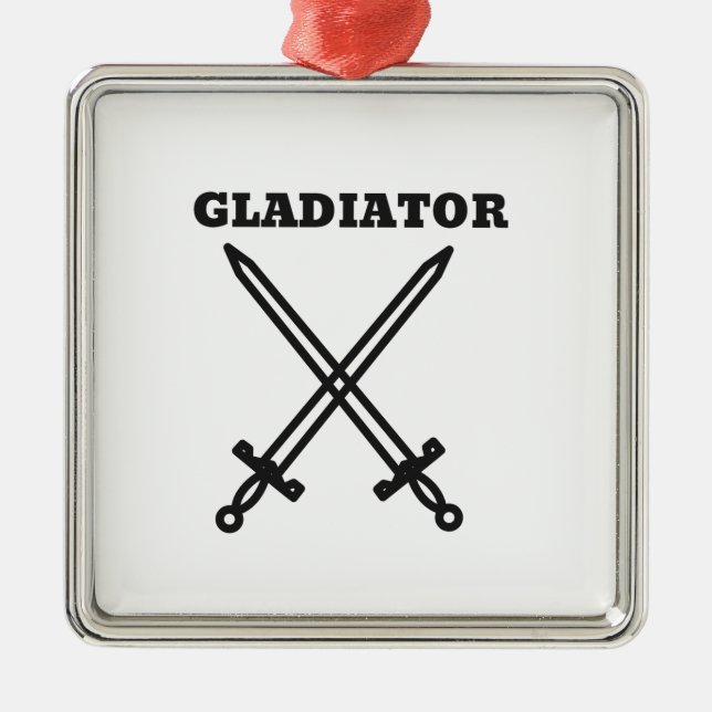 Gladiator Metal Ornament (Front)