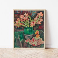 Gladioli in a Green Vase | George Leslie Hunter