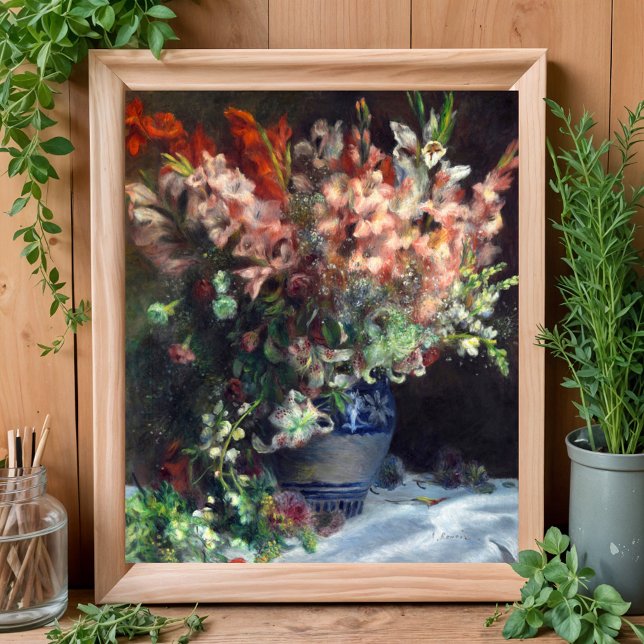 Gladioli in a Vase by Auguste Renoir Art Poster (Creator Uploaded)