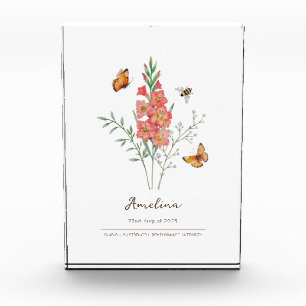 Gladiolus Birth Month Flower Photo Block