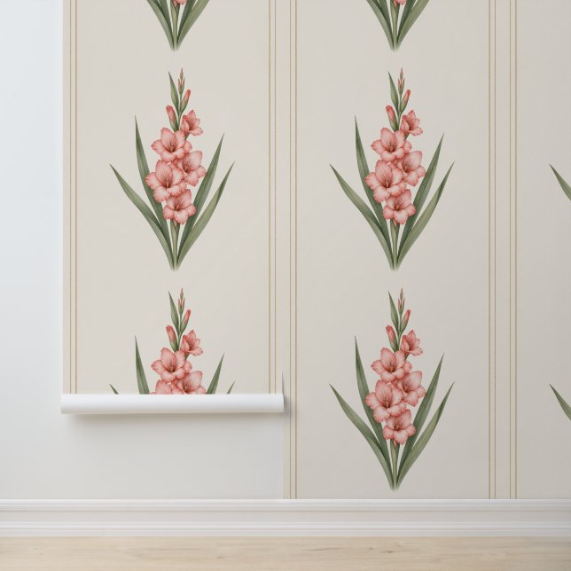 Gladiolus Botanical Wallpaper, August birthday Wallpaper (Application)