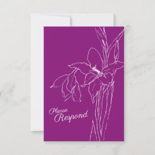 Gladiolus botanique mûrier pourpre mariage RSVP