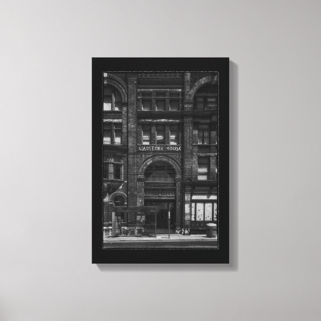 Gladstone Hotel No 3 with Border Canvas Print (Front)
