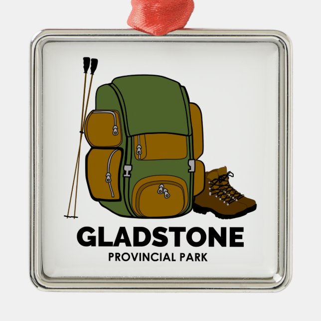 Gladstone Provincial Park Backpack Metal Ornament (Front)