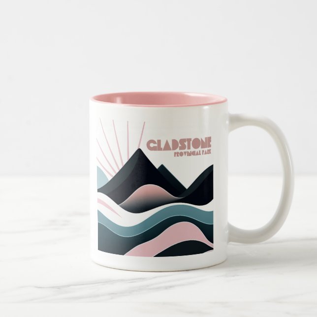 Gladstone Provincial Park Coloured Hills Two-Tone Coffee Mug (Right)