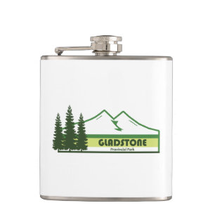 Gladstone Provincial Park Green Stripes Hip Flask