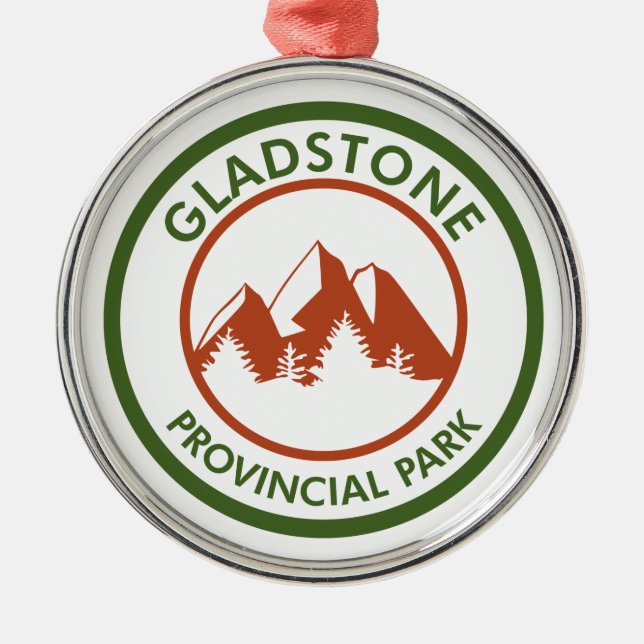 Gladstone Provincial Park Metal Ornament (Front)