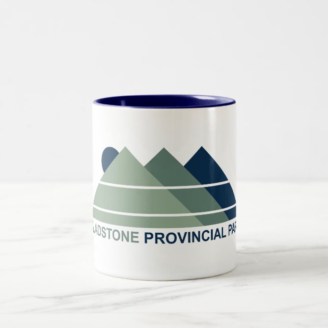Gladstone Provincial Park Mountain Sun Two-Tone Coffee Mug (Center)