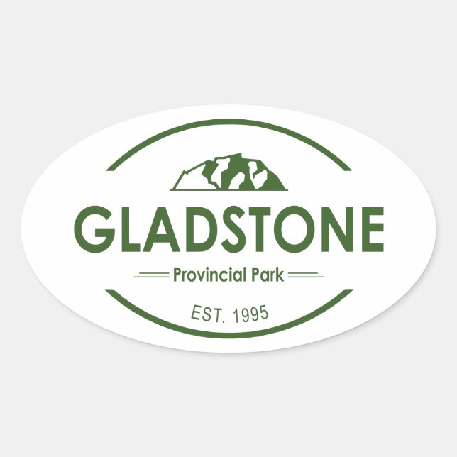 Gladstone Provincial Park Oval Sticker (Front)