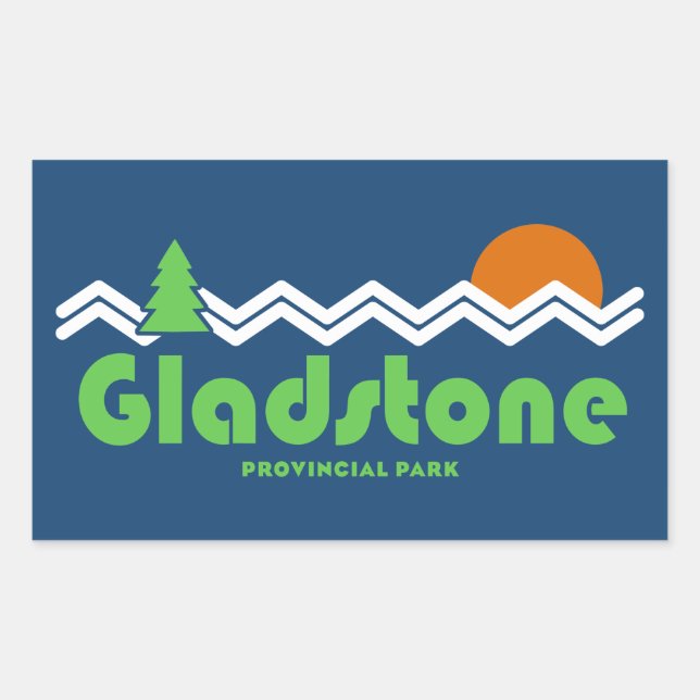 Gladstone Provincial Park Retro Sticker (Front)