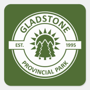 Gladstone Provincial Park Sun Trees Square Sticker