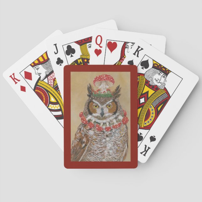 Gladwyn the owl playing cards (Back)