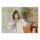 Gladys tenant une rose rose rose