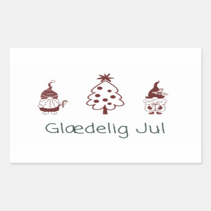 Glædelig jul, Danish Happy Christmas  Sticker