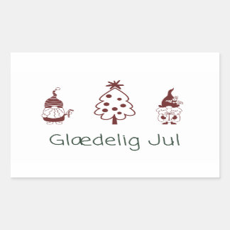 Glædelig jul, Danish Happy Christmas  Sticker