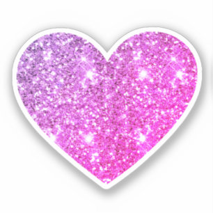 Glam Aesthetic Girly Hot Pink Glitter Heart