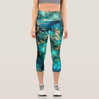 Glam Aqua Green and Gold Marble Far Out Clothing
