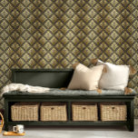 Glam Art Deco Black Gold ID1033 Wallpaper<br><div class="desc">This elegant seamless pattern features a classic design that exudes a glamourous and vintage charm,  with a colour palette of black,  glowing gold,  and warm grey tones. Search ID1033 to see other products with this pattern.</div>