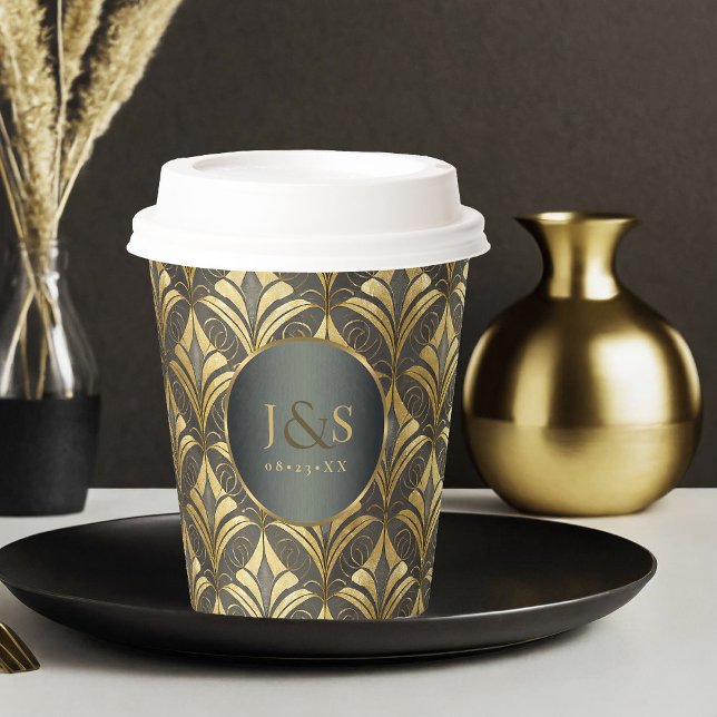 Glam Art Deco Pattern Wedding ID1033 Paper Cups (Creator Uploaded)