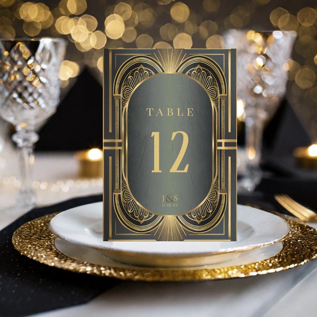 Glam Art Deco Wedding Table Numbers ID1033 (Creator Uploaded)