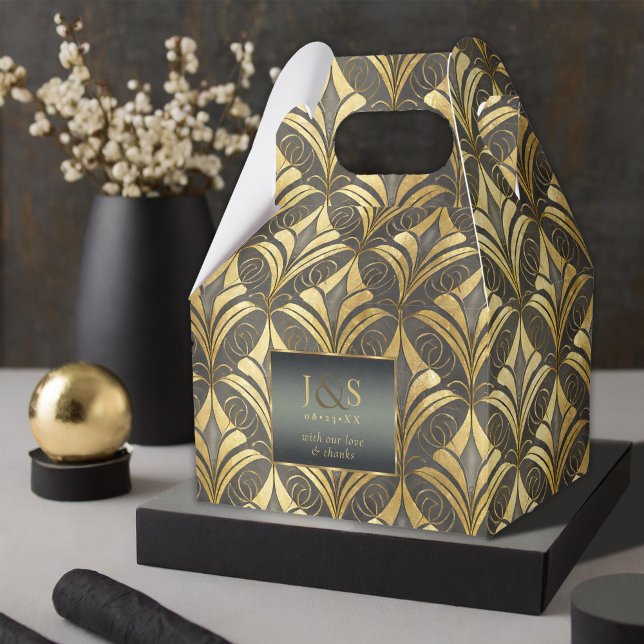 Glam Art Deco Wedding Thank You ID1033 Favor Box (Creator Uploaded)