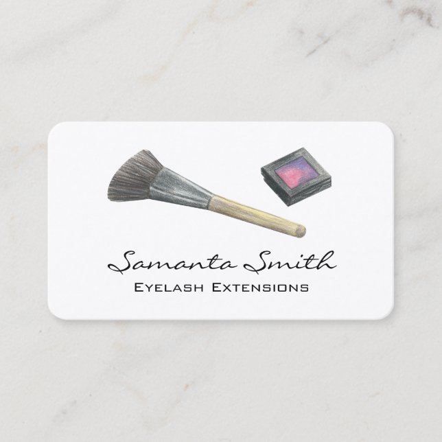 Glam Beauty Makeup Artist Eyelashes & Lips Busines Business Card (Front)