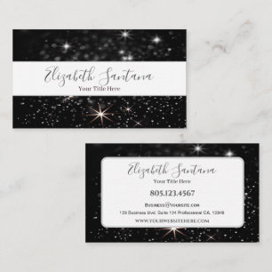 Glam Black Business Card