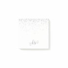 Glam Black Silver Glitter Glam Monogram Name