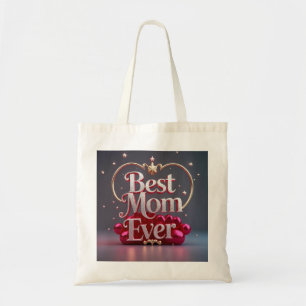 Glam Bling Silver Gold Best Mom Ever Tote Bag