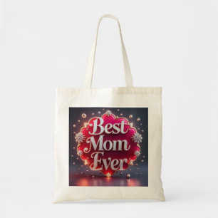 Glam Bling Silver Gold Best Mom Ever Tote Bag