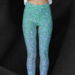 Glam Blue Green and Purple Glitter Leggings<br><div class="desc">Festive design in blue green and purple glitter!</div>