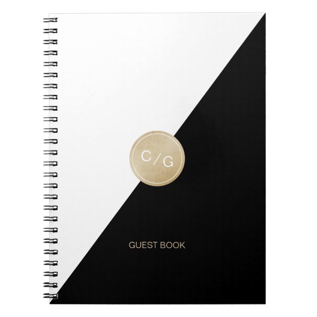 Glam blush glitter rose gold wedding guest book (Front)
